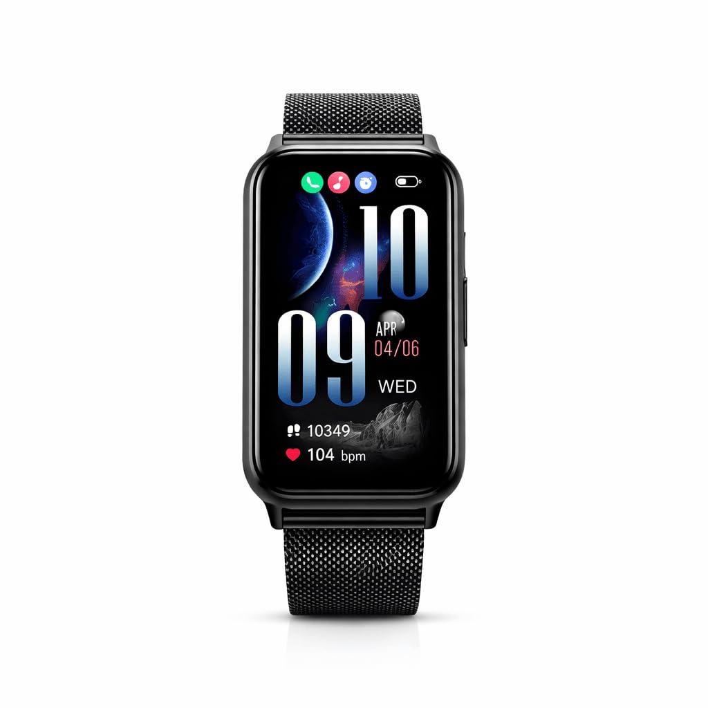 -28 Smart Watch in Black with AMOLED Display, Waterproof, 7-Day Battery Life, Ideal for Fitness & Daily Activity Tracking