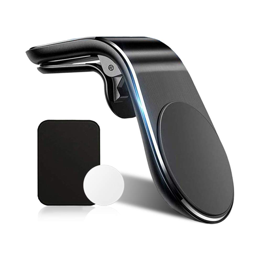 BENDICS Mobile Phone Holder for Car, Magnetic Car Mobile Phone Holder with 2 Metal Plates for iPhone XS MAX/XS/XR/X/8/7/6P, Samsung S9/S8/S7, Huawei (Black)