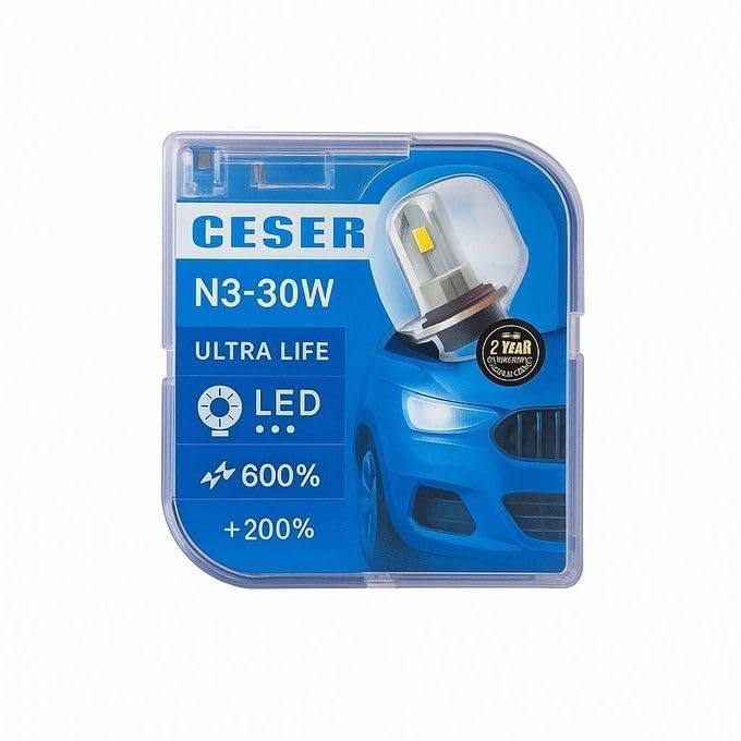 Cesar 30W H7 Automotive LED Headlight Bulb, White