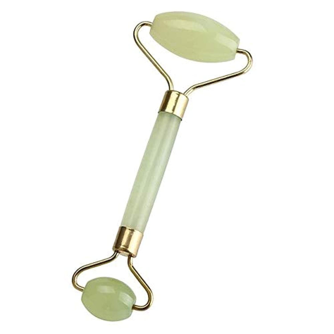 Other Natural Double Head Jade Face Massager Roller - Green