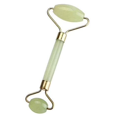 Other Natural Double Head Jade Face Massager Roller - Green