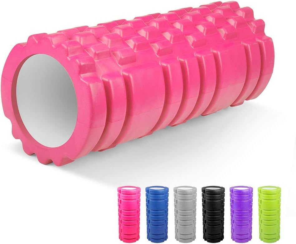 Foam Roller 45 cm for Deep Tissue Massage, Muscle Recovery, Trigger Point Therapy, Yoga, Pilates, Crossfit (Pink)