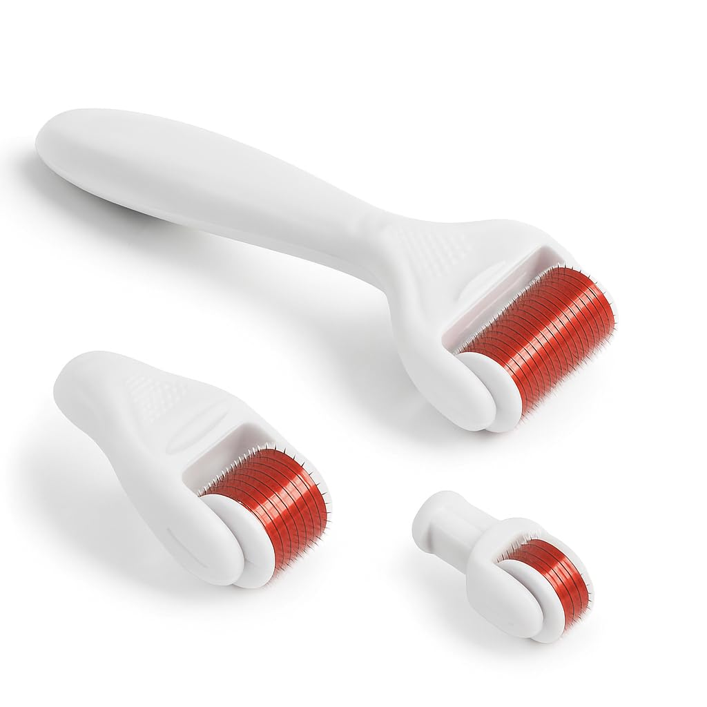 Fitto 3 In 1 Derma Roller, Cosmetic Needling Instrument, Microneedle Roller, For Face