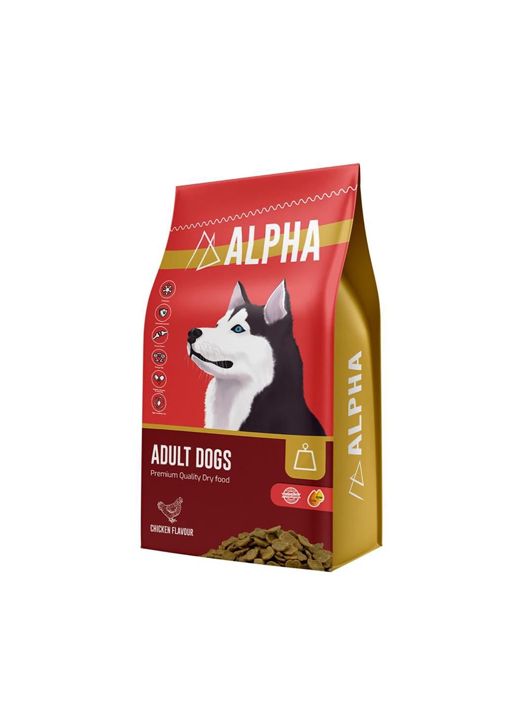 Alpha Premium Adult Dog Food, Chicken Flavour, 4kg