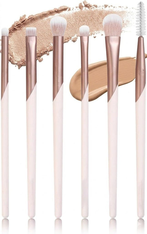 Eye Makeup Brush Kit, For Eyeshadow, Eyeliner, & Brow, Professional Eye - concealer Brush Set, Eco-Friendly Makeup Tools, Synthetic Bristles, Cruelty Free & Vegan, 6 Piece -RANDOM COLOR