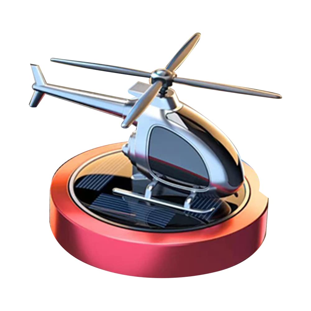 Solar Airplane Car Aroma Diffuser Rotating Helicopter Aromatherapy Ornaments Air Freshener Car Dashboard Perfume Decoration Essential Oil Diffuser