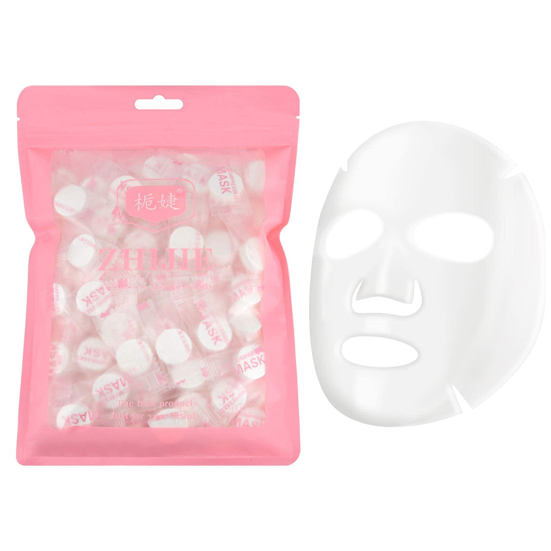 Compressed Facial Mask, 100 Pcs Disposable Sheet Skin Care Sheet Beauty DIY Compressed Mask, Skin Care Face Sheet Facial Paper Natural Cotton Wrapped Paper