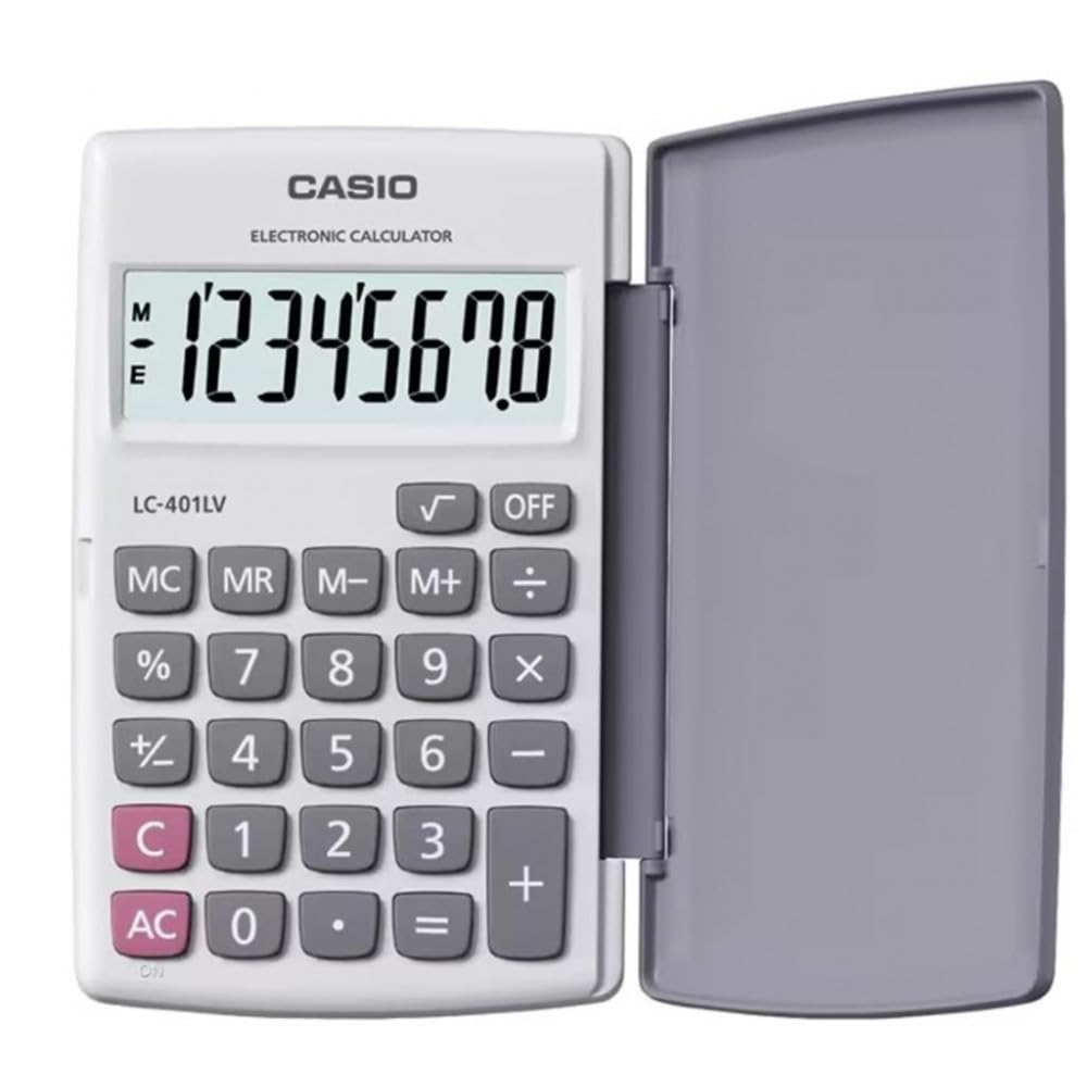 CASIO LC-401LV-WE Portable Practical Calculator
