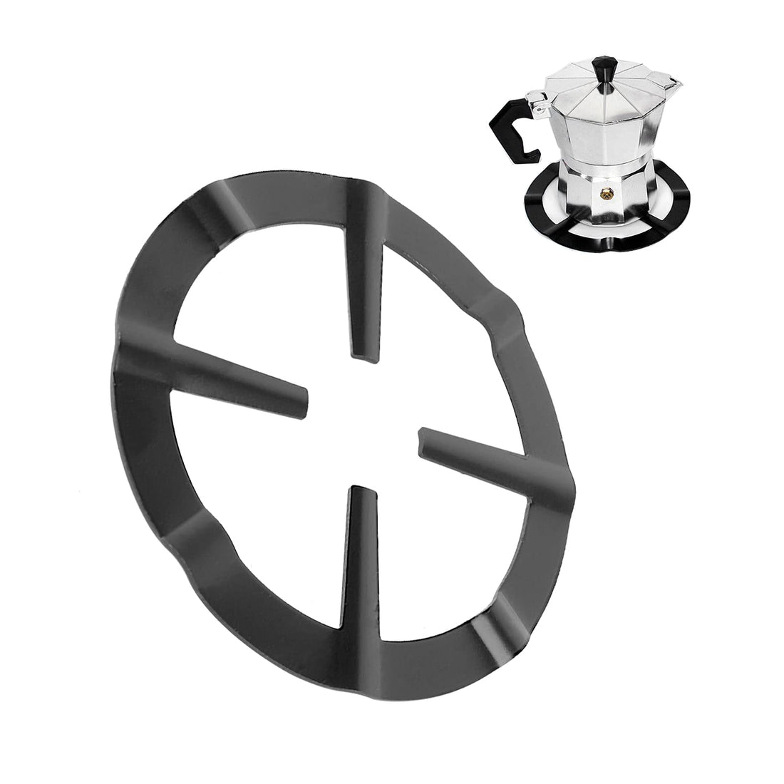 Bukela Cast Iron Work Stand Heavy Duty Reducer Ring Holder Base Trivet for Moka Expresso Coffee Extender for Coffee Pots Pots Pans Multi-Function Trivets Kitchen Supplies Accessories