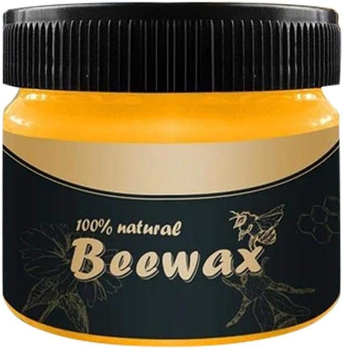 Catch.Up Beeswax for Wood Seasoning, Natural Wood Wax, Multipurpose Traditional Beeswax Polish for Furniture, Floors, Tables, Chairs, Cabinets (1)