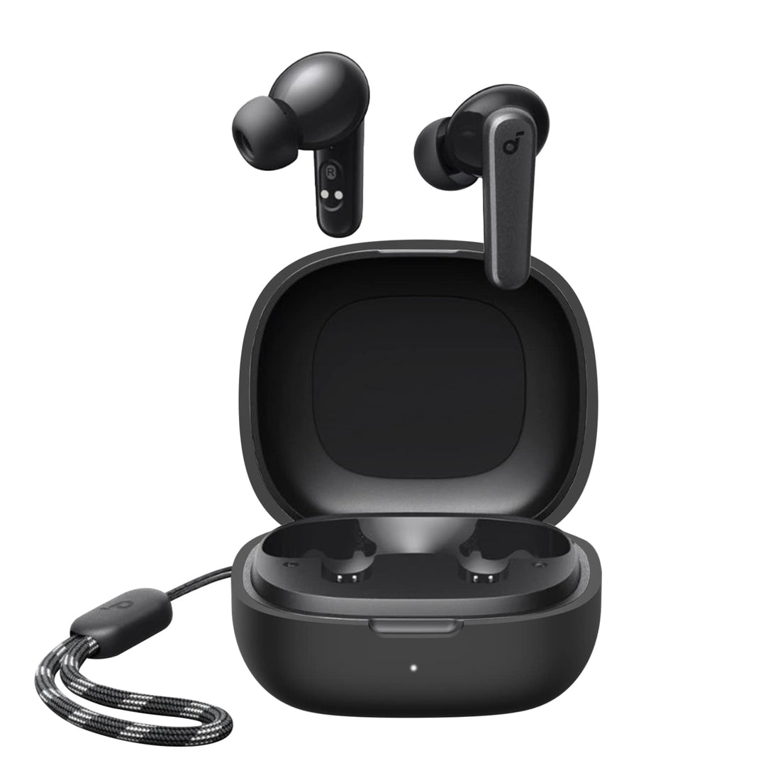 Shockproof Silicone Case for Soundcore R50i / P20i – Drop-Resistant Wireless Earbuds Cover – Black