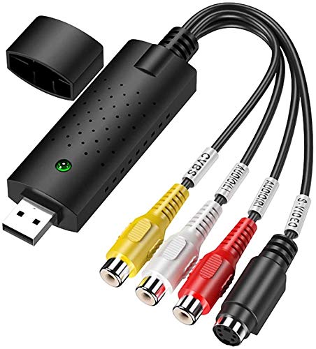 REVERSE VHS to Digital Converter, Video Capture Card VHS to DVD Converter, Audio Video Digitize Converter Adapter, VHS to USB Converter PC Adapter TV Audio Video DVD USB 2.0 for Windows 10/8/7 & MacOS