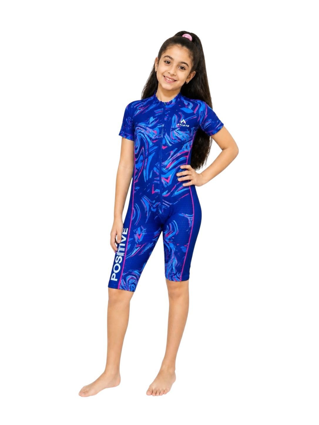 Girls One Piece Swimsuit, Multicolor, UPF 50, Comfortable Beach and Pool, Girls