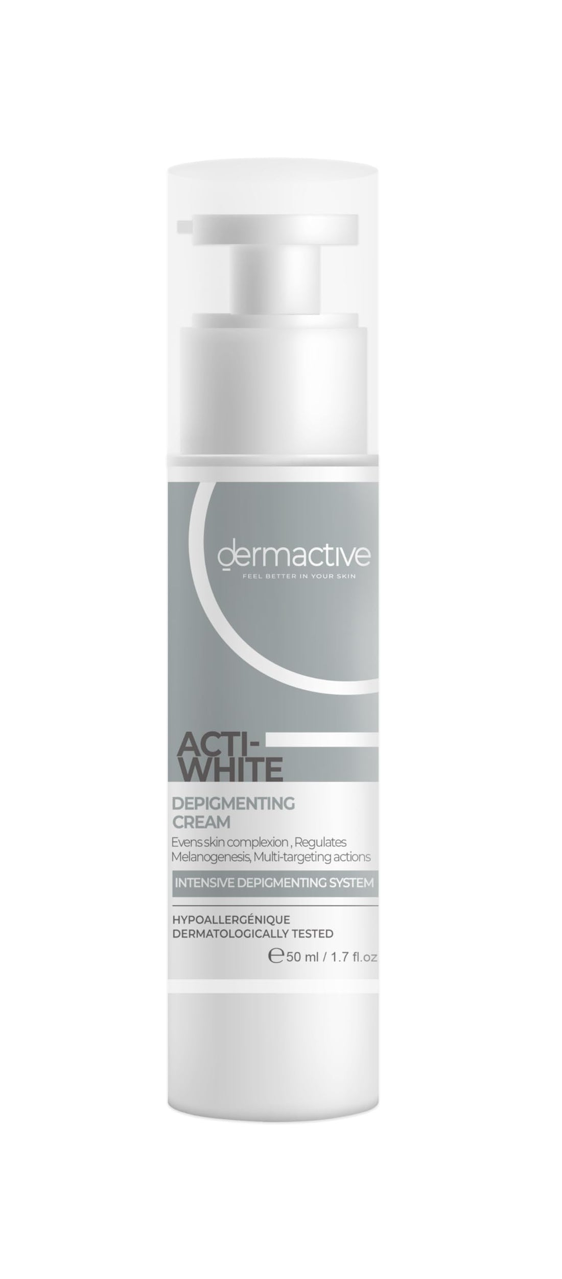 DERMACTIVE Acti‑White Depigmenting Cream – 50ml Anti-Brown Spots, Brighten Skin, Even Skin Tone, Smooth Radiance All Skin Types, Sensitive Skin, Day and Night Use.