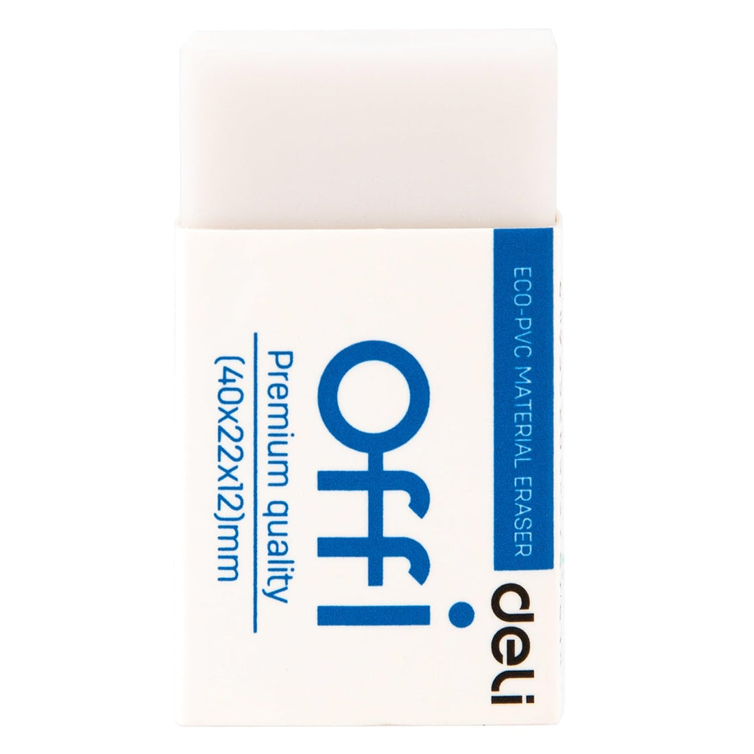Deli EH03010 Eraser 30-Pieces, 40 mm x 22 mm x 12 mm Size, White