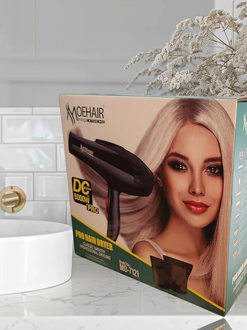 Mohair Hair Dryer 5000W - Superior Drying Performance with Multiple Settings, Ionic Care and Overheat Protection, MO-7121