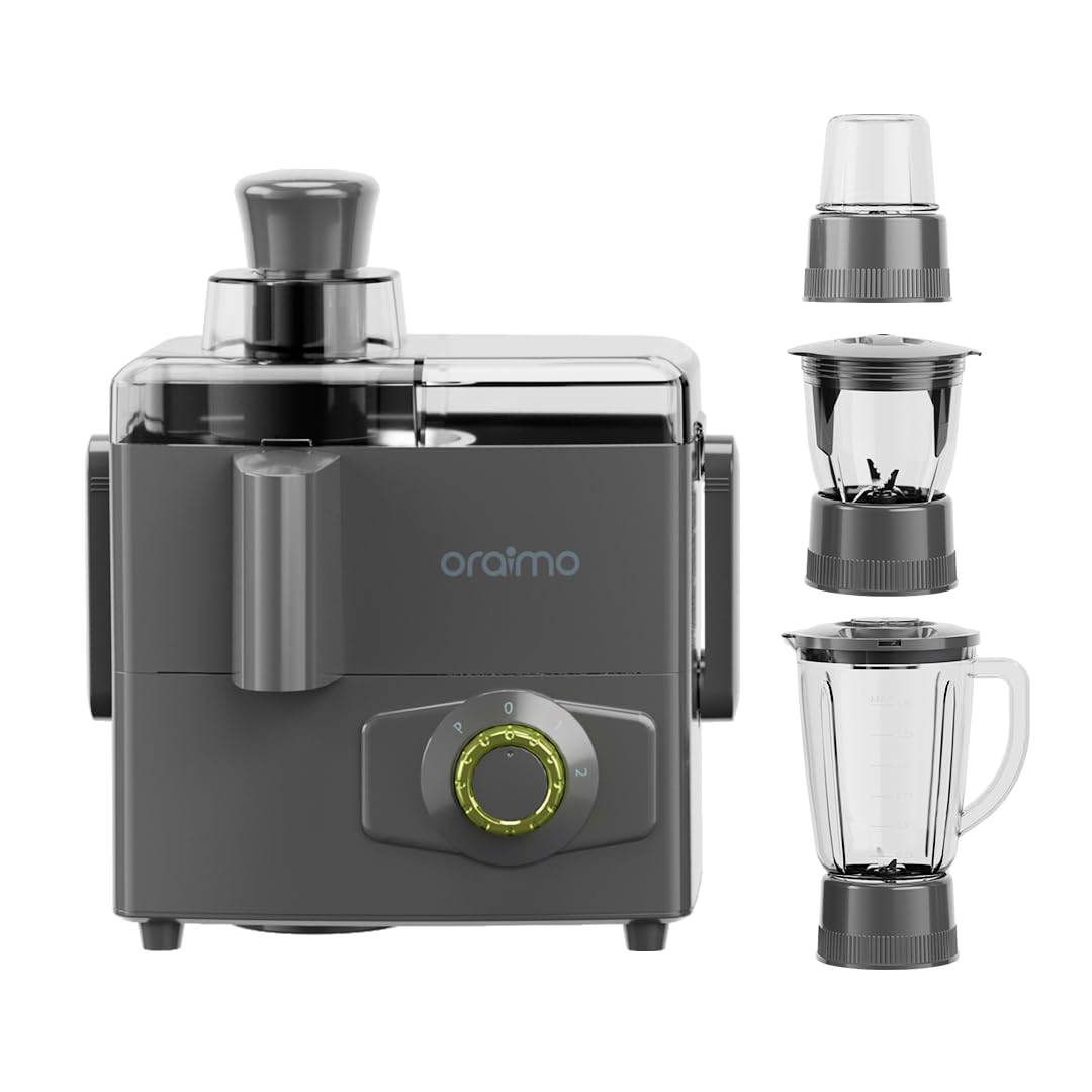 Oraimo OmniBlend 4-in-1 Blender with Juicer, Grinder and Smoothie Maker, Graphite Grey