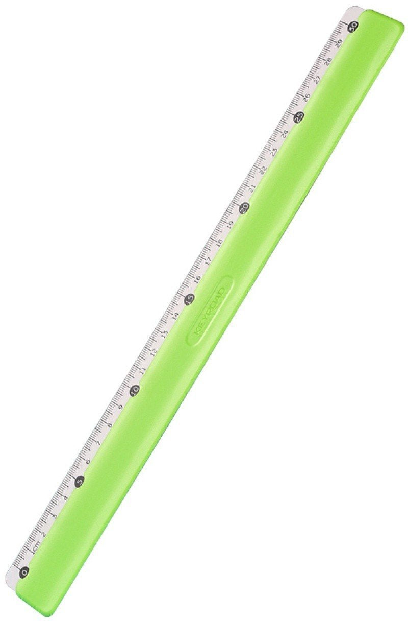 Keyroad plastic ruler 30 cm aluminum edge assorted designs Model KR971329