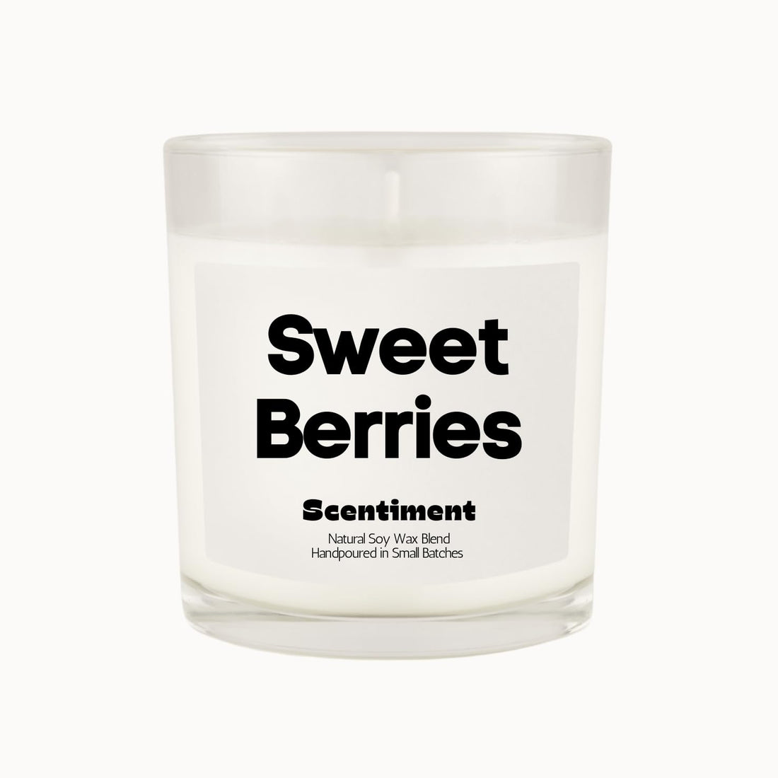 Scentiment Premium Scented Candles, Handpoured Natural Soy Wax Blend in Glass Jar, Aromatherapy Home Fragrance for Living Room & Bedroom, Luxury (Sweet Berries)