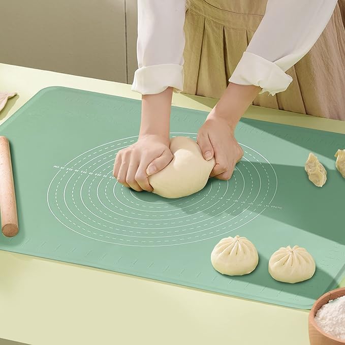 Extra Large Silicone Baking Mat Non Stick High Edge Dough Food Grade Cookie Making Multipurpose Mat Table Mat (40 * 60) Multi Color