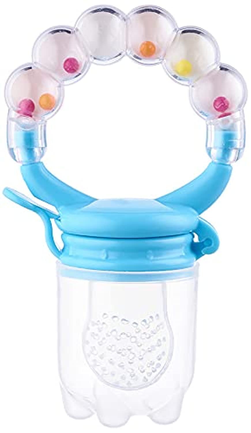 Little Fish 2-in-1 Joyful Fruits and Vegetables Feeder and Rattle - Blue