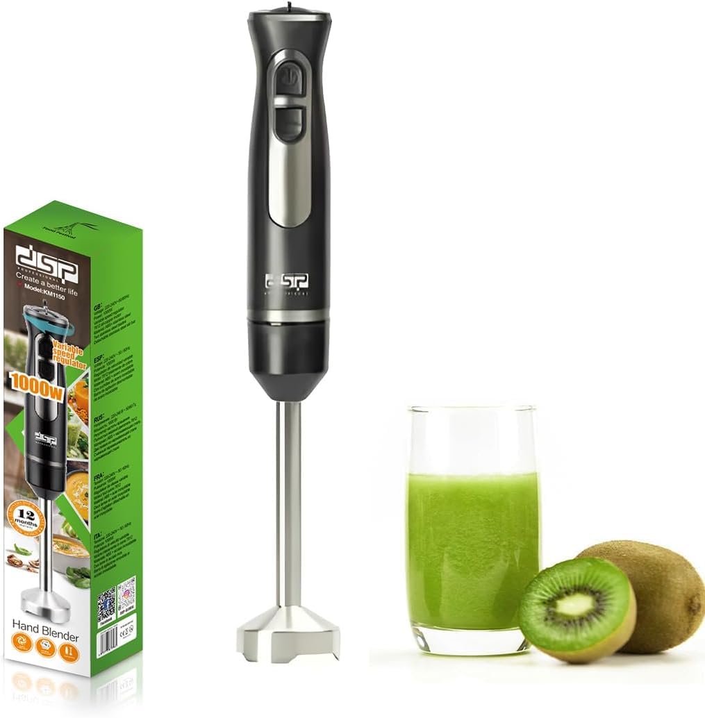 dsp Hand Blender 1000W - Variable Speed Control, Full Copper Motor, Stainless Steel Blades - Ultimate Kitchen Companion, KM1150