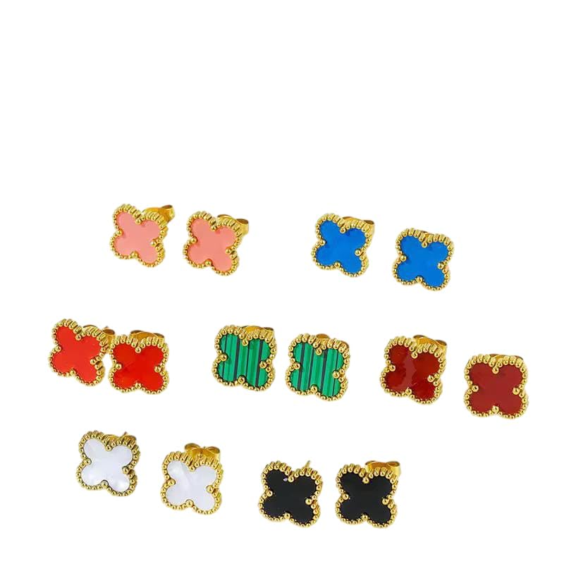 4 Leaf Clover Earrings for Women Stainless Steel 4 Leaf Good Luck Earrings Jewelry Gift for Mother Daughter, No Gemstone