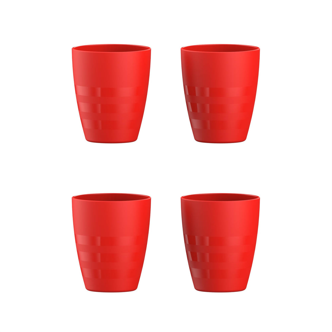 M-Design Eden™ Small Cup 330 ml - Pack of 4 - BPA Free, Microwave Safe, Dishwasher Safe, Food Safe - Red