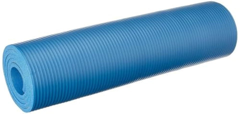 NBR Non Slip Yoga Mat, 10 mm - Blue