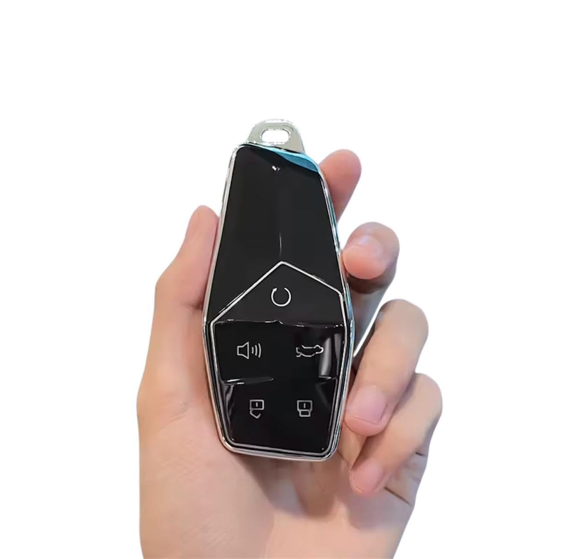 USHOP 5 Keys Car Key Fob Cover Case Fit for MG ONE, MG ONE (Black Silver)