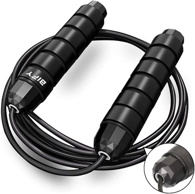 Skipping Rope,Speed Rope For fitness,endurance&weight loss.Ideal for boxing,MMA,Crossfit,HIIT,interval training.Professional sport,training,suitable for children and adults.3M (black,0.15KG)