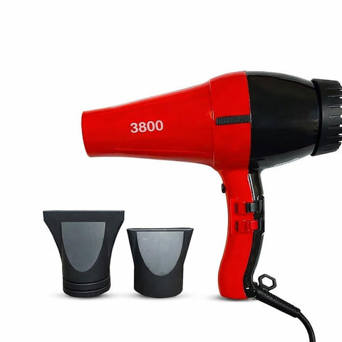 Professional Hair Dryer 3800W High Power Fast Drying Blow Dryer with 2 Concentrator Nozzles, Multiple Heat and Speed Settings, Lightweight Salon Styling Tool for Home and Travel Use