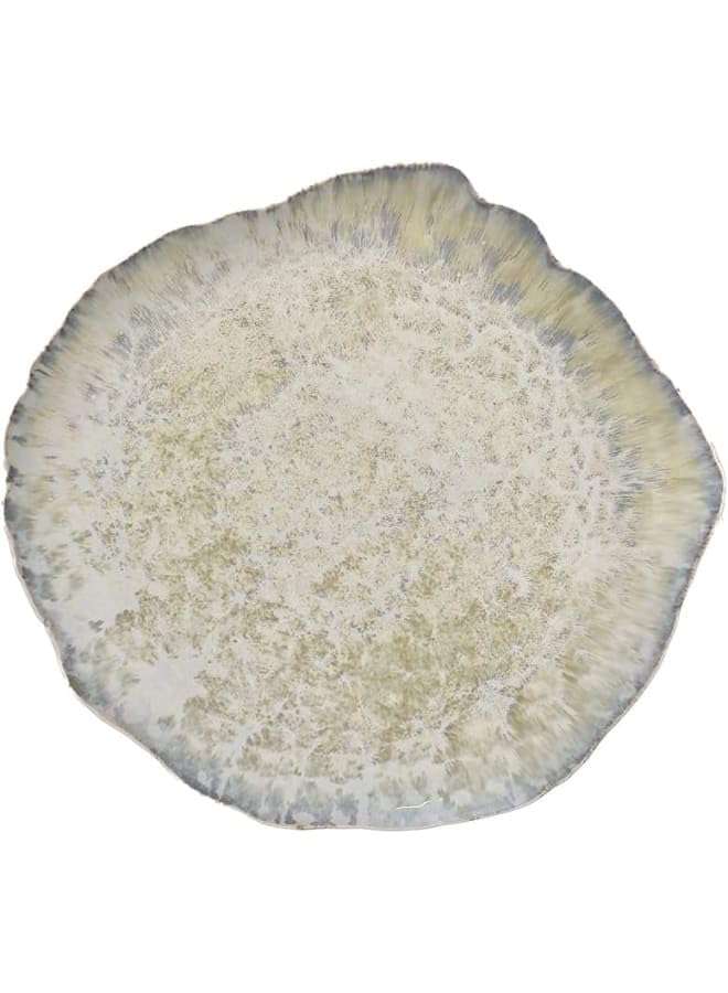 Rosa By Fathy Mahmoud Gopy Reef Porcelain Dinner Plate With Durable Material For Home â€Ž31.9 x 31 x 4.3 cm; 500 g