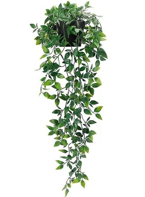 70cm Artificial Hanging Plant with 9cm Pot Cascading Waterfall Design for Indoor and Outdoor Home Wall Decor Realistic Faux Greenery Foliage Decor