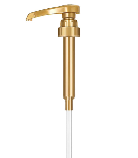 1-Pack Gold Coffee Syrup Pump Dispenser – Fits 750ml Syrup Bottles – Reusable Pump for Flavored Coffee, Tea, Beverages