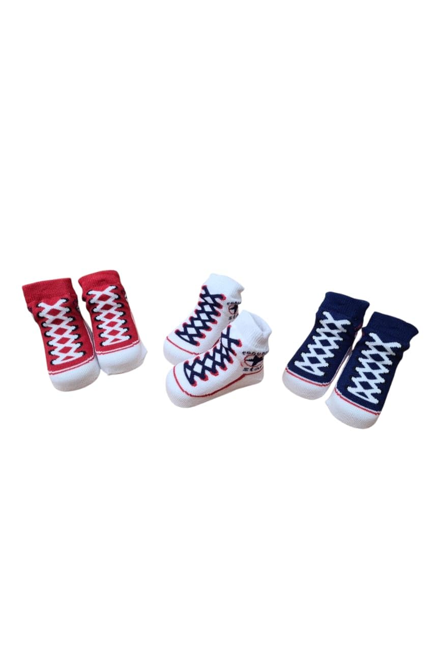 Baby Socks 100% Cotton Newborn Socks convers star socks Size 0 to 12 months.