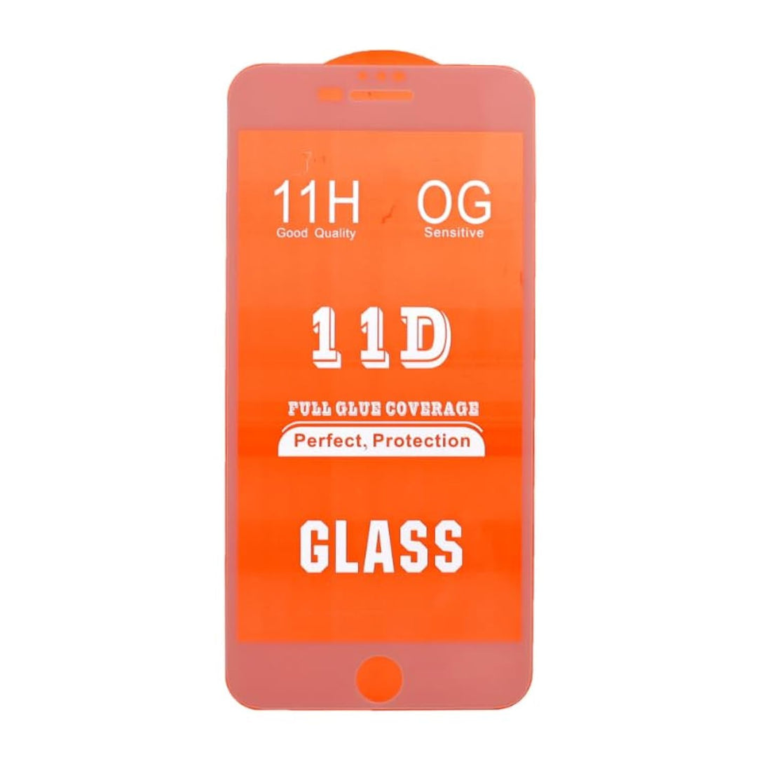 Tempered 11H Anti Static Full Glue Coverage Glass Screen Protector With White Edge And Scratch Resistant Fits Iphone 7 Plus 5D - Transparent