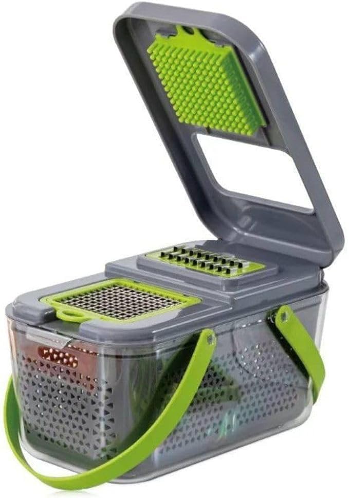 Vegetable Cutter And Grater 22-In-1 Multifunctional Slicer With 11 Blades, Food Chopper With Drain Basket, Mandoline Vegetable Slicer, Potato Onion Cutter, Salad Maker Kitchen Accessories Set