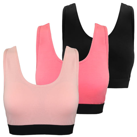 Lasso Womens (Set 5) T855 Sports Bra (pack of 3)
