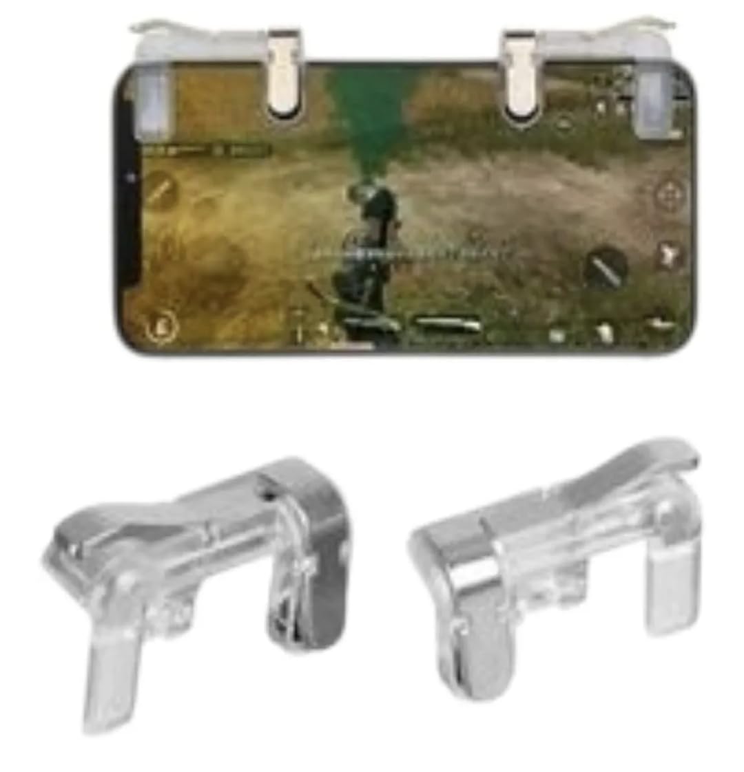 Metal Smartphone Game Trigger for PUBG Mobile Game Button Shooting Aim Key L1R1 Shooting Controller Trigger PUBG Shooting Arm Aim Module for PUBG-JCTECH Game Console