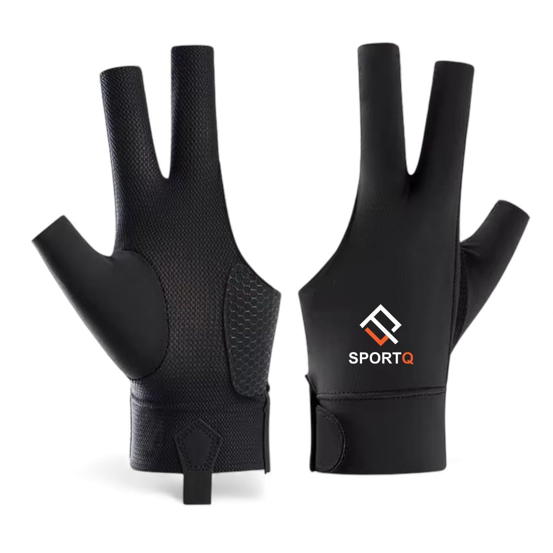 SportQ Breathable Nylon Pool Glove (Left Hand) Universal 3 Finger Gloves Sports Gloves for Women and Men, Indoor Game Set, Pool Accessories