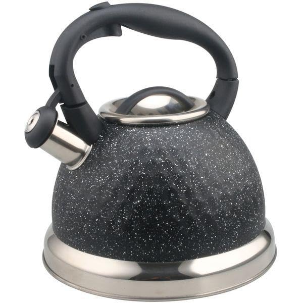 Whistle - Alert 3 Liter Granite Tea Pot with Robust Construction and Elegant Black Finish Designed for Efficient Heating and Safe Pouring on Various Heat Sources Including Induction Cooktops