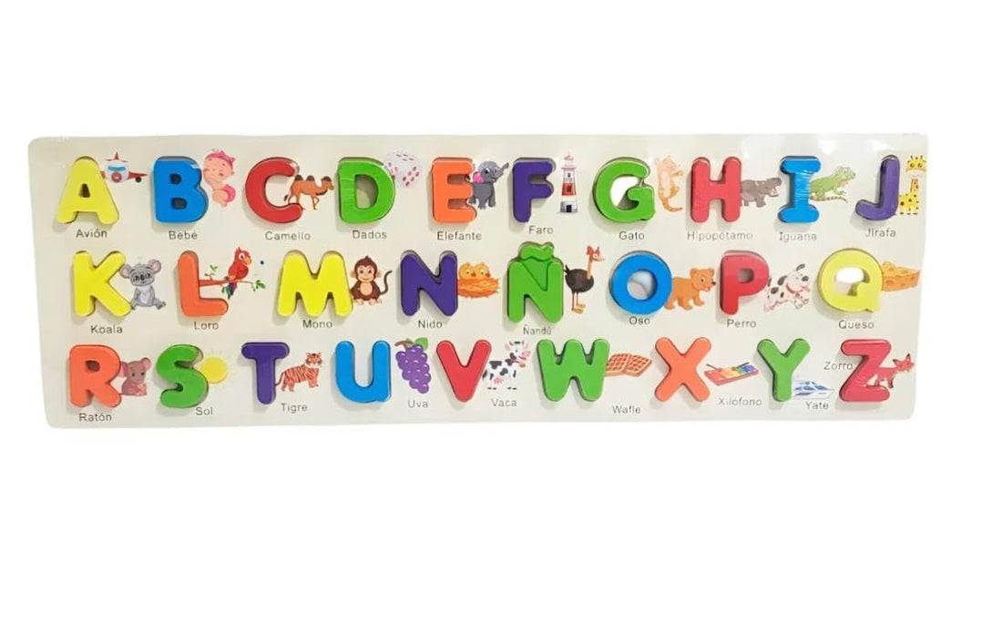 Wooden Alphabet Letter Puzzle – Multi-Color – 15 x 40 cm