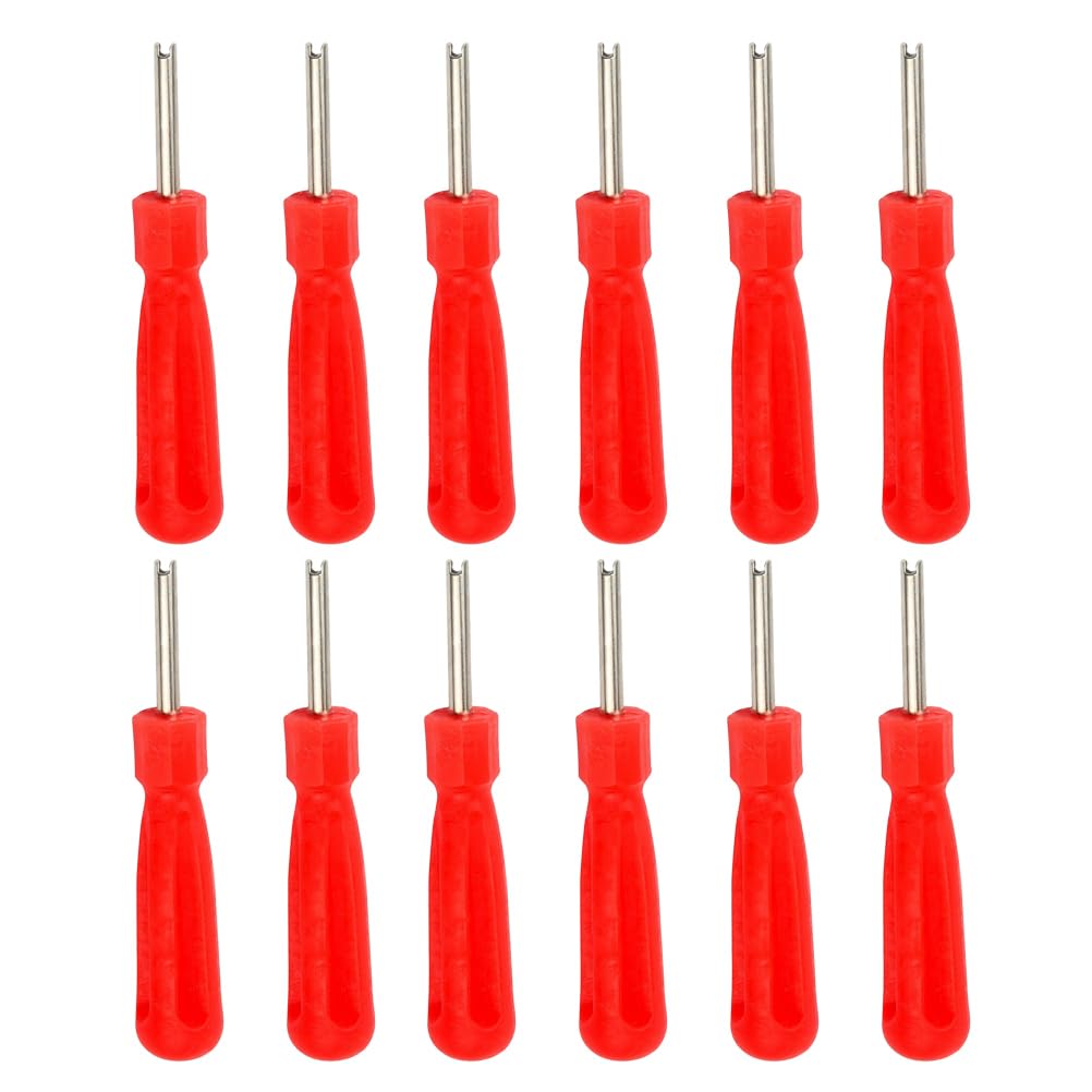 iplusmile 24pcs Single Valve Stem Core Removal Tool Handle Tire Repair Tools Electrocar Car Motorcycle