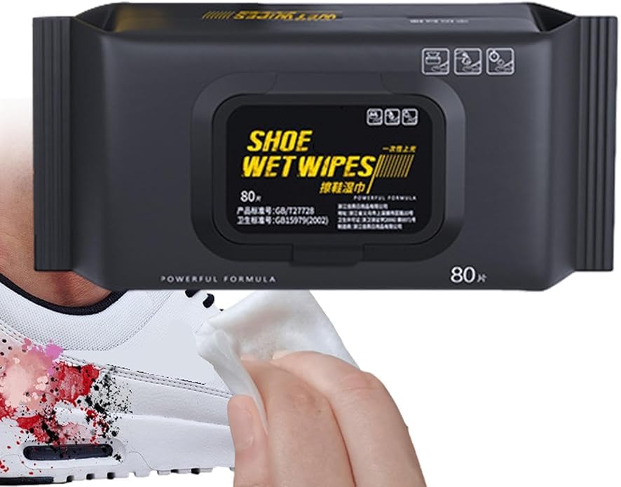 Shoe cleaning wipes, to keep shoes clean, wet wipes made of high quality cleaning extracts, single pack