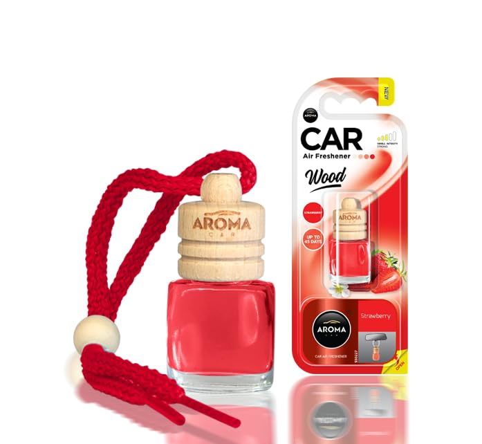 Aroma Wood Car Air Freshener Strawberry 6ml