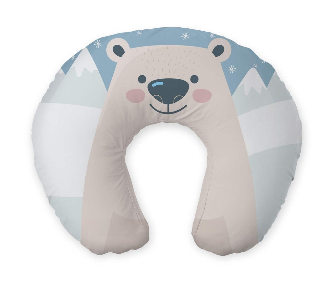 Mamas Gift, Mamas Pillow – Ergonomic Multi-Functional Nursing & Feeding Pillow – Firm U-Shape Support with Removable Cover – Soft Egyptian Cotton – White – Breast & Bottle Use