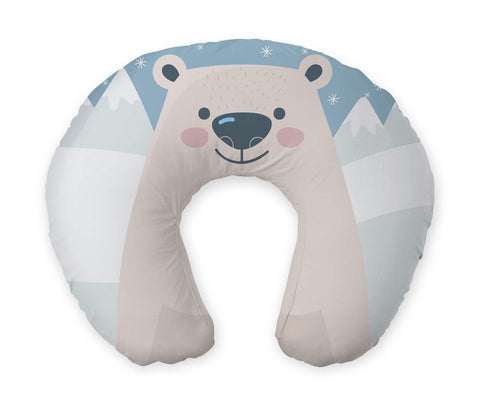 Mamas Gift, Mamas Pillow – Ergonomic Multi-Functional Nursing & Feeding Pillow – Firm U-Shape Support with Removable Cover – Soft Egyptian Cotton – White – Breast & Bottle Use