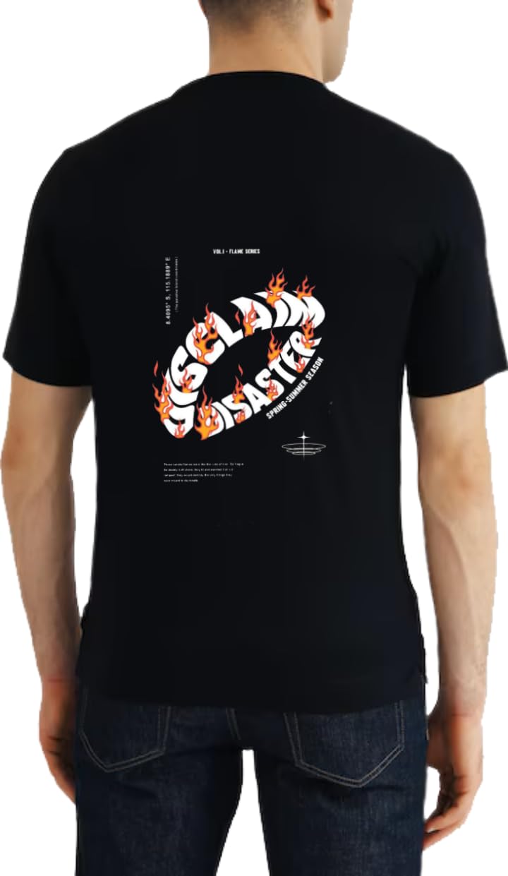 DISCLAIM DISASTER T-shirt back Black