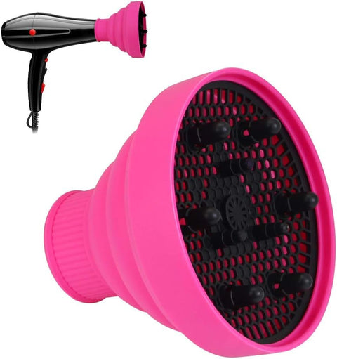 Hair Dryer Diffuser Attachment Salon Grade Tool, Portable Travel Folding Hair Blow Dryer Diffuser, for Natural, Long Lasting Curls(multicolor)